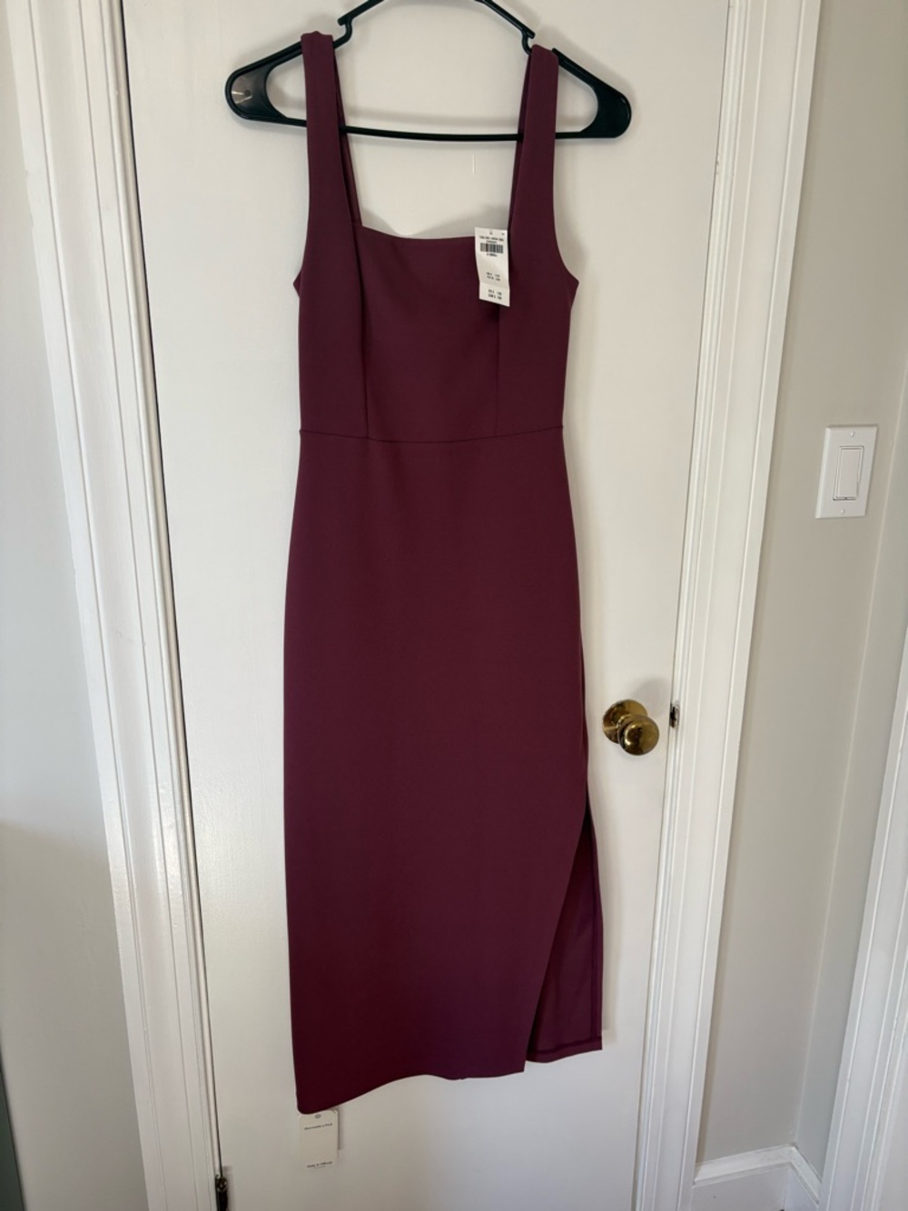 Abercrombie Sleeveless Square-Neck Midi Dress